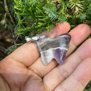 amethyst butterfly penants