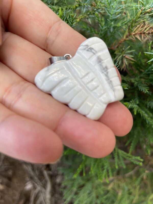 howlite butterfly pendants
