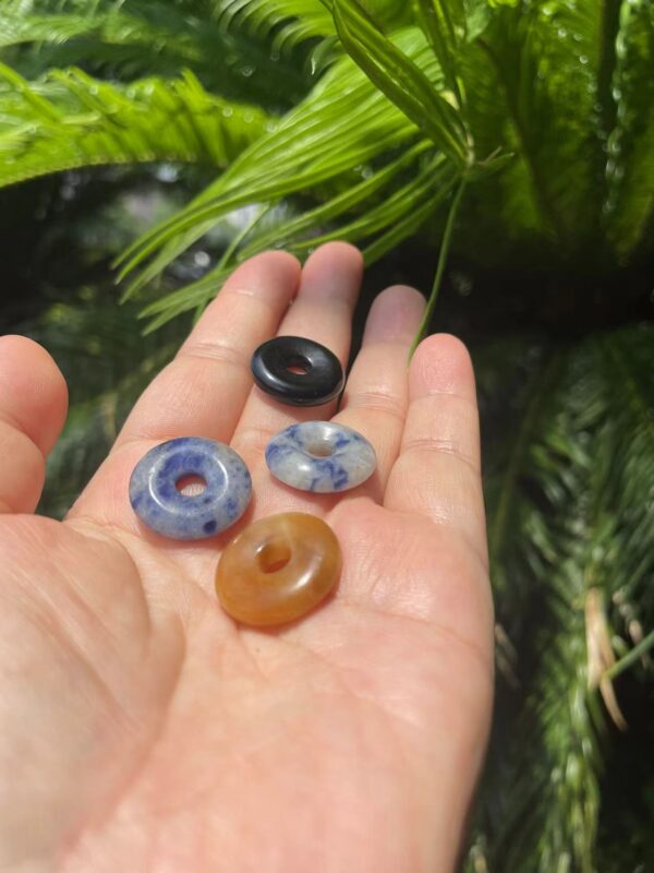 crystal donut pendant,crystal donut beads,crystal donut stone - Image 6