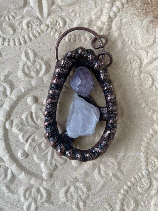 genuine raw crystal (amethyst, citrine, or quartz
