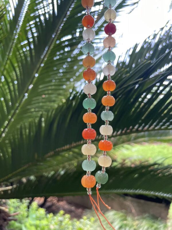 pumpkin  aventurine crystal beads，hand carved stone beads - Image 4