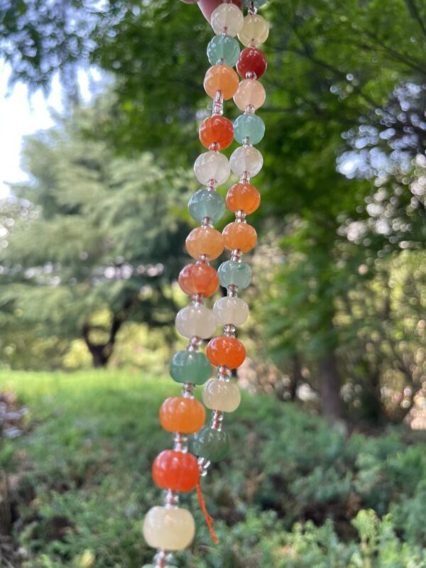pumpkin  aventurine crystal beads，hand carved stone beads - Image 6