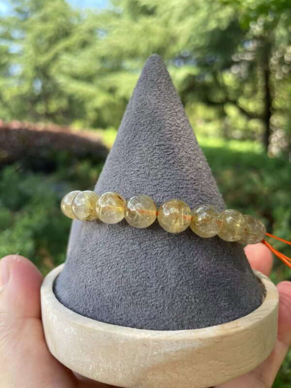 Minimalist gold thread crystal band