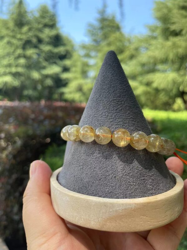 Hair quartz crystal bracelet