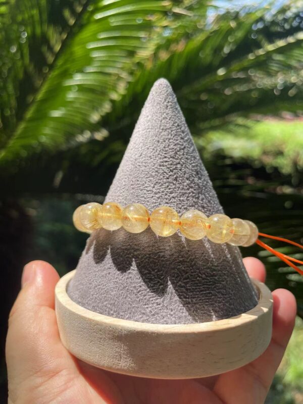 Minimalist gold thread crystal band