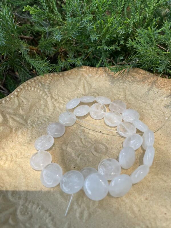 Round clear quartz bead