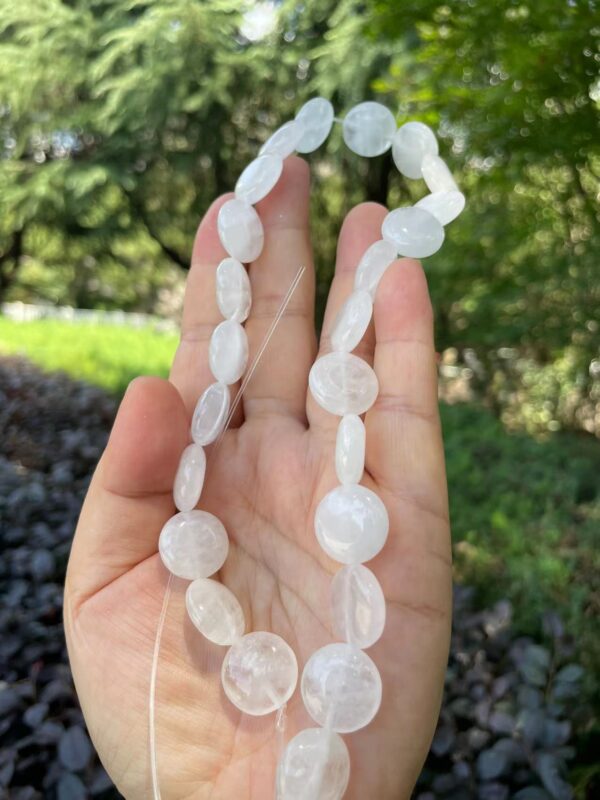 Round clear quartz bead