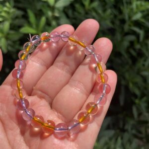 AMETRINE Citrine Amethyst Crystal Bracelet