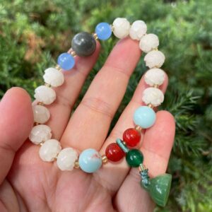 Bodhi Root Barrel Bead Bracelet