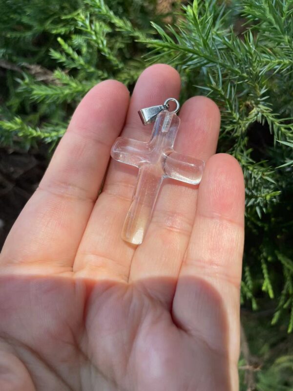 Reiki healing cross necklace