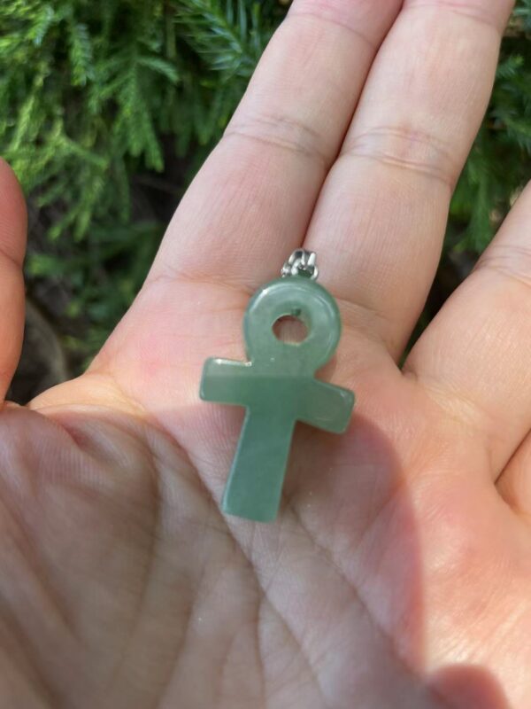 handmade ankh crystal necklace