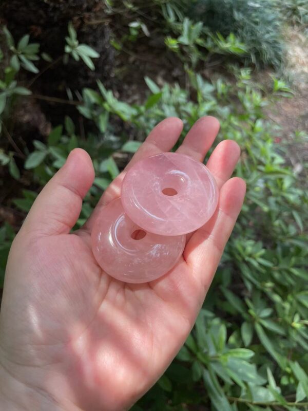 Meaning of rose quartz donut pendant