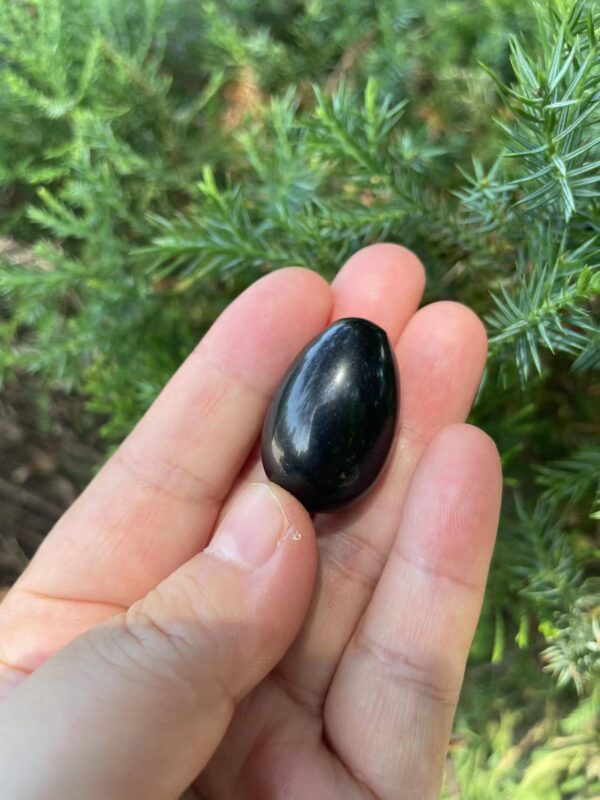 Black obsidian egg for protection