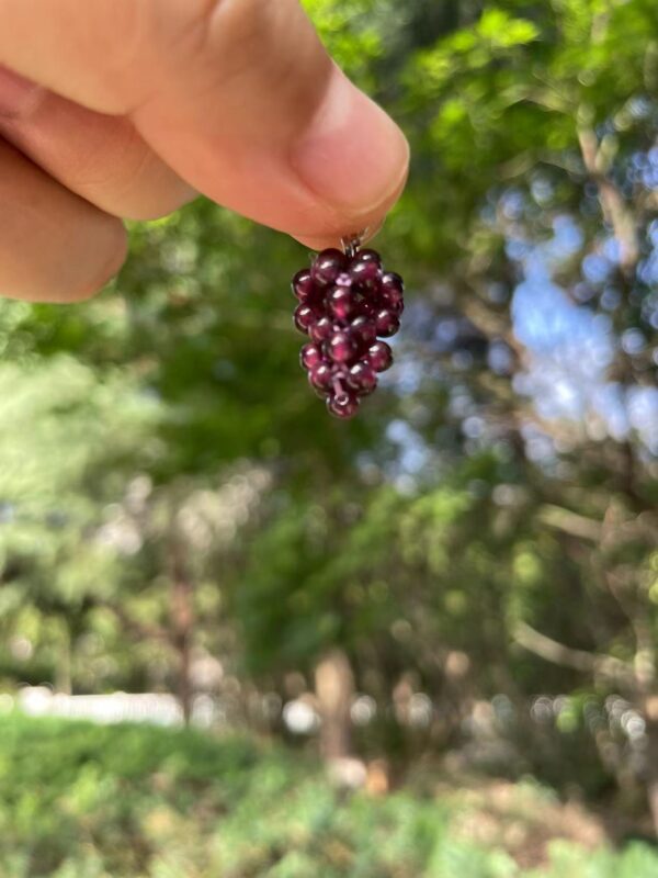 Druzy garnet cluster necklace