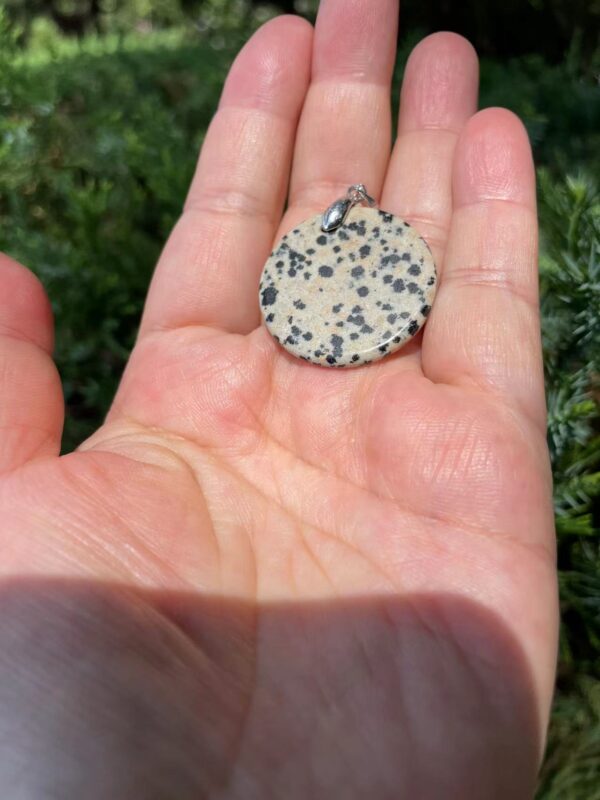dalmation Custom disc shaped gemstone