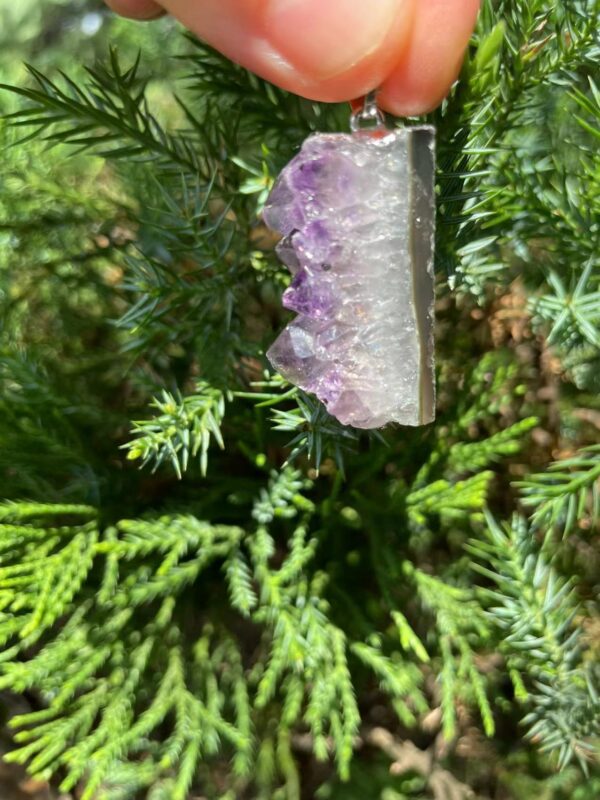 raw amethyst necklace