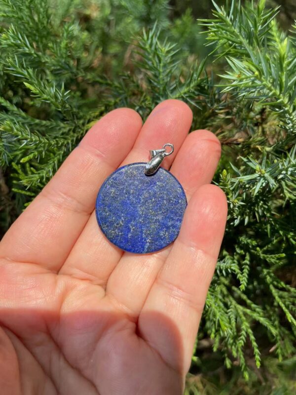 Minimalist crystal disc necklace