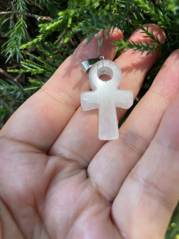 ankh cross crystal pendant