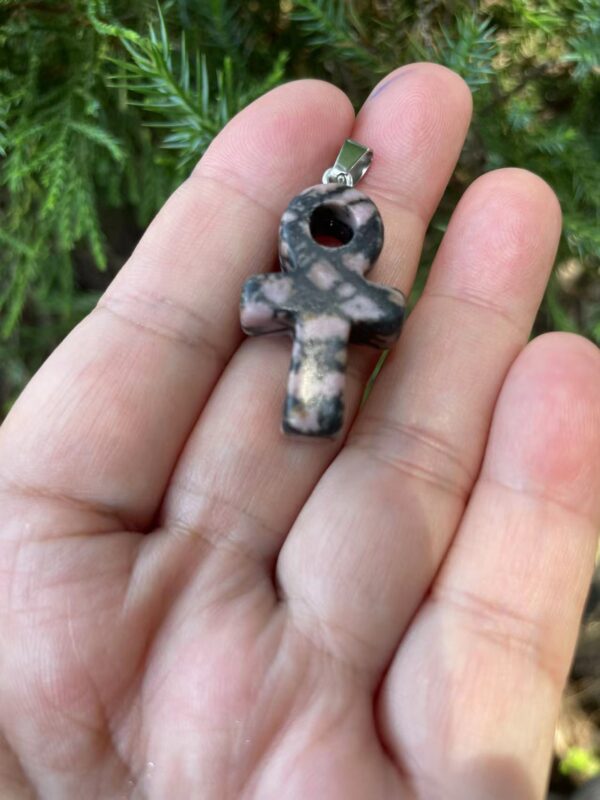 egyptian ankh crystal pendant