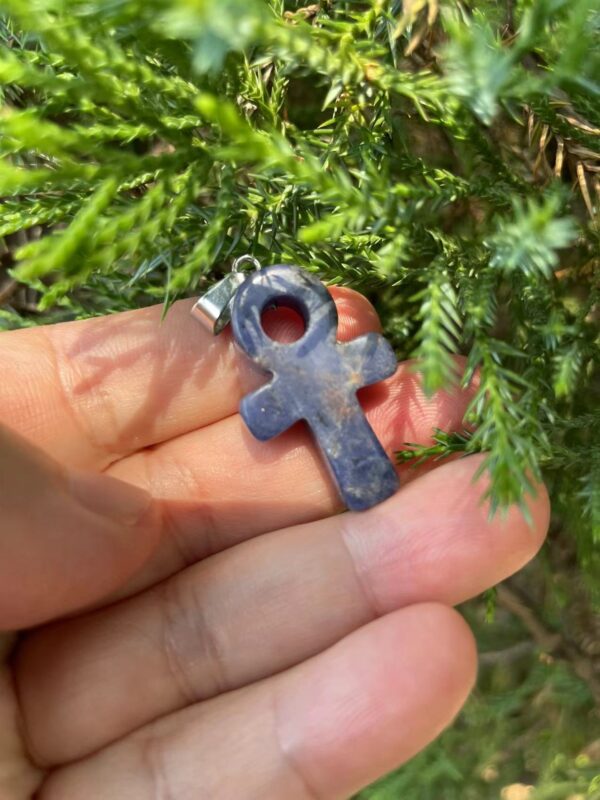 ankh crystal cross pendant